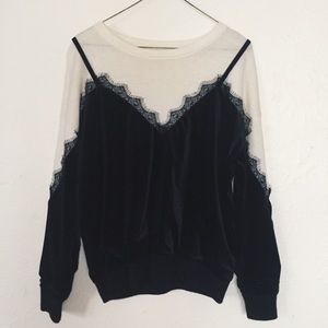 Camisole Velvet Sweater